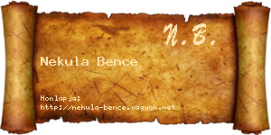 Nekula Bence névjegykártya